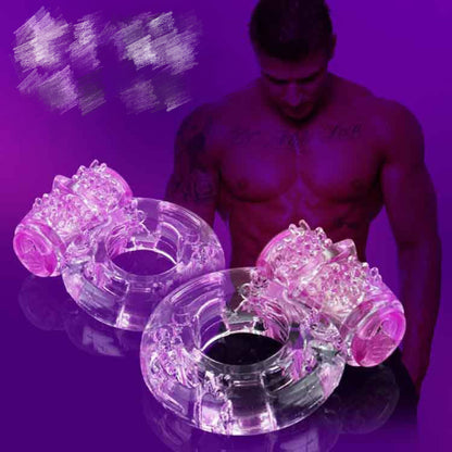 5 Pcs Couples Vibrating Wellness Ring - Soft Silicone