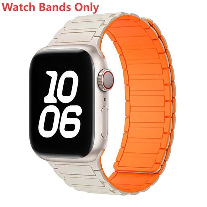 Silicone Magnetic Loop Watch Band For Apple Watch