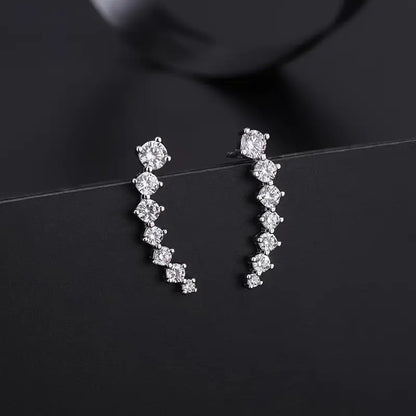 Sterling silver zircon earrings