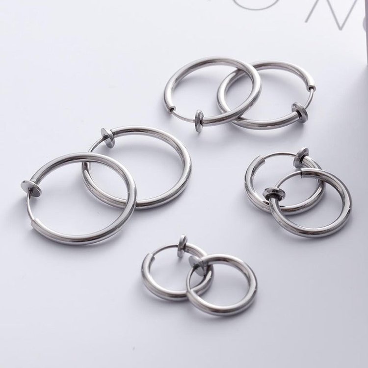 Retractable Hoop Nose/Lip/Earrings
