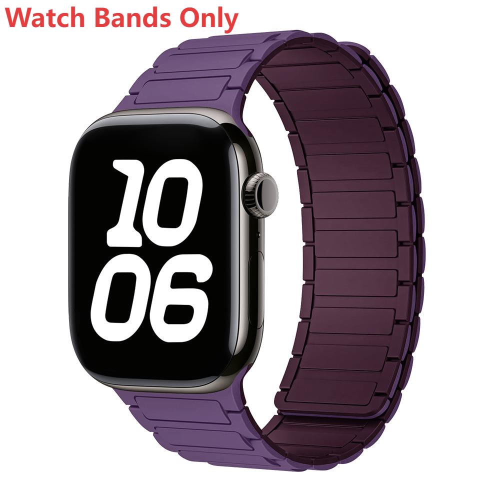 Silicone Magnetic Loop Watch Band For Apple Watch