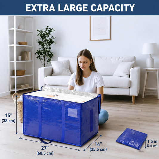 🧺 Large Capacity Waterproof Storage Bag for Clothes & Blankets
