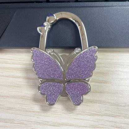 🦋✨ Sparkly Butterfly Foldable Handbag Hook – Cute Portable Non-Slip Purse Hanger for Girls, Travel & Restaurants