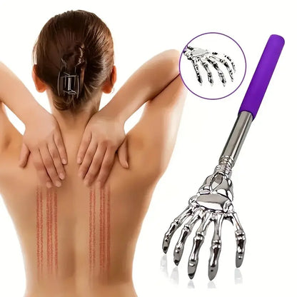 [3 PCS]Skeleton Hand Back Scratcher – Adjustable Stainless Steel Tool
