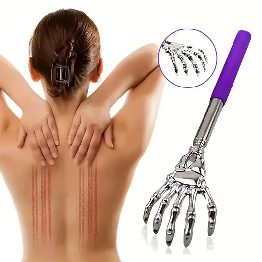 [3 PCS]Skeleton Hand Back Scratcher – Adjustable Stainless Steel Tool