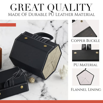 👓 Multiple Glasses Leather Storage Case – Holds Multiple Pairs, Scratch & Crush Proof