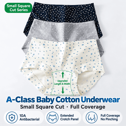 Women's Cotton Boy Shorts – 10A Antibacterial, Extended Crotch, Seamless Under Tight Clothes