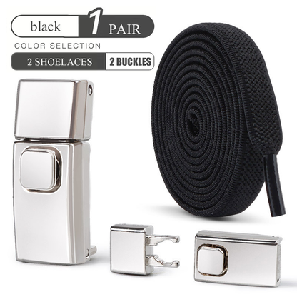 1 Pair Free-Tie Shoelaces Set for Sneakers Canvas Shoes