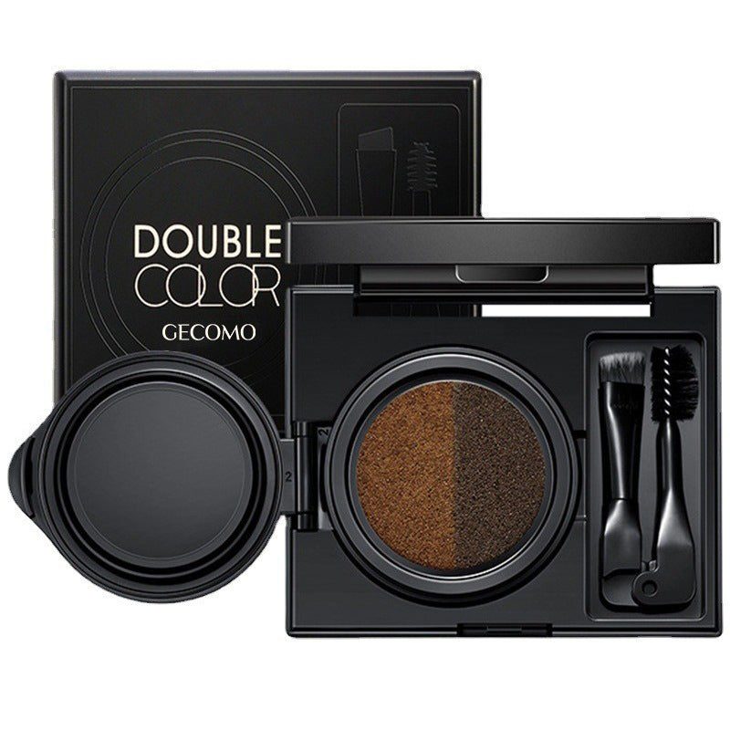 Dual-Color Cushion Eyebrow Pen & Eyeliner Gel - Waterproof & Sweatproof