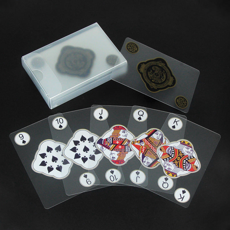 Creative transparent plastic poker cards, waterproof PVC poker cards