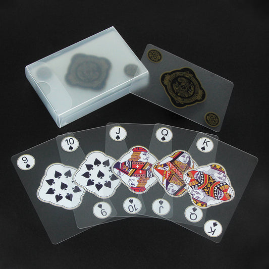 Creative transparent plastic poker cards, waterproof PVC poker cards