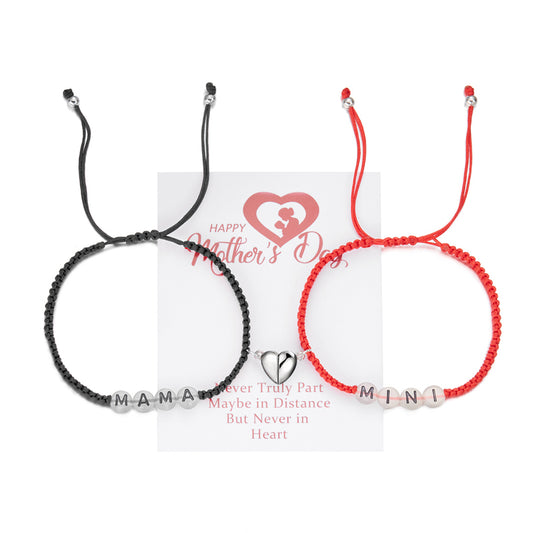 Fashion heart - shaped luminous magnetic buckle bracelet set