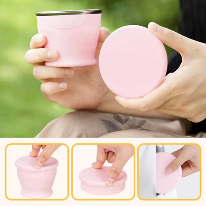 🌈Macaron Foldable Silicone Cup – Food-Grade & Heat-Resistant, Collapsible & Portable Travel Cup for Outdoor & Daily Use