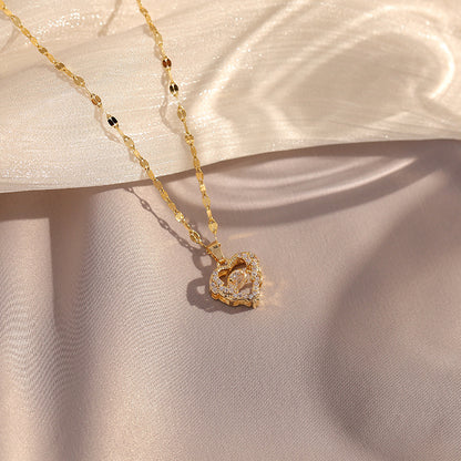 Ocean Heart Golden Love Necklace