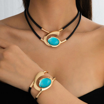 Bohemian Vintage Necklace and Bracelet Set