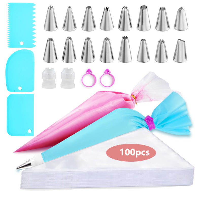 Stainless Steel Piping Tip Set, Cake Decorating Tools, Cream Piping Nozzles, EVA Piping Bags