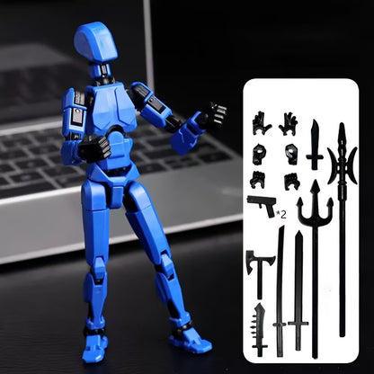 DIY Buildable Articulated Action Figure Toy with Movable Joints