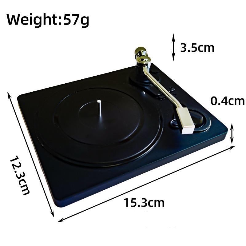 Vinyl Record Coasters with Retro Vinyl Player Holder