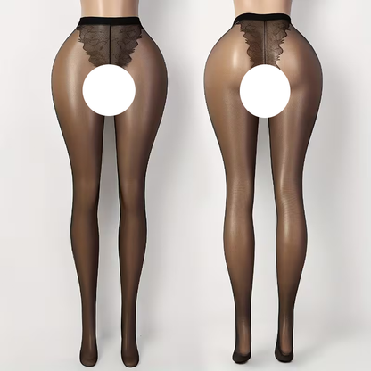 Plus Size Women's Sexy See-Through Pantyhose