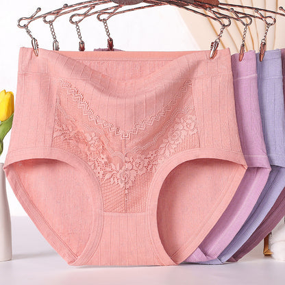 High-Waist Shaping Plus-Size Lace Panties
