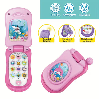 Fun Cartoon Music Flip Phone Toy
