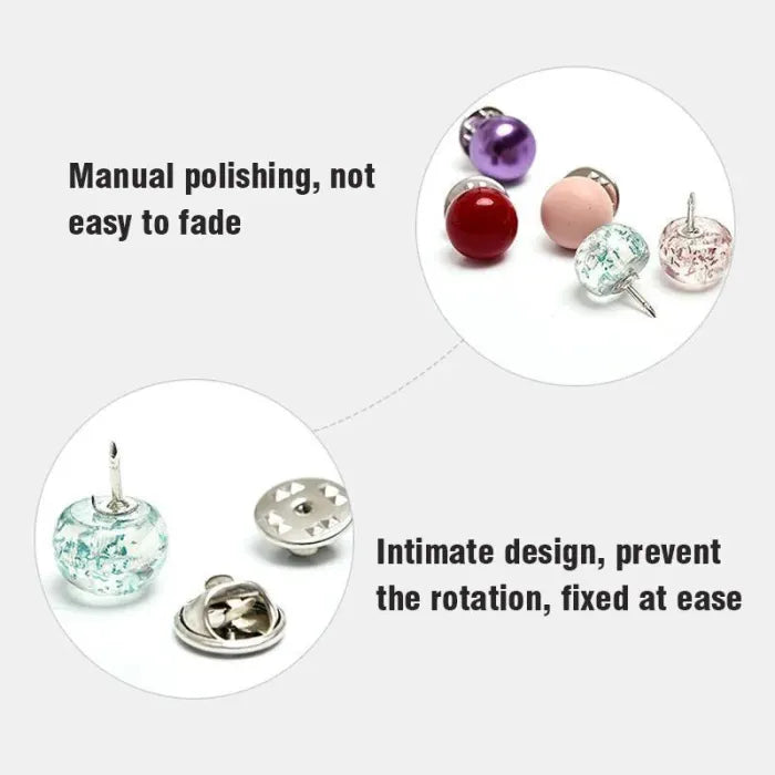 10 Pcs/Set Anti-Exposure Fixed Brooches · Pearl Rhinestone Brooch Set