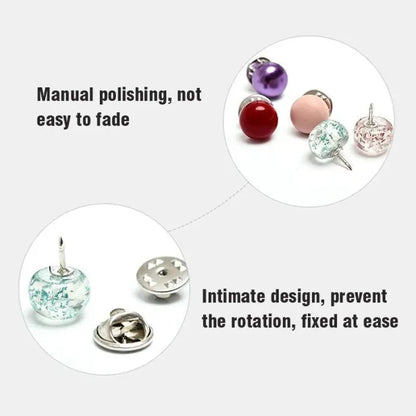 10 Pcs/Set Anti-Exposure Fixed Brooches · Pearl Rhinestone Brooch Set