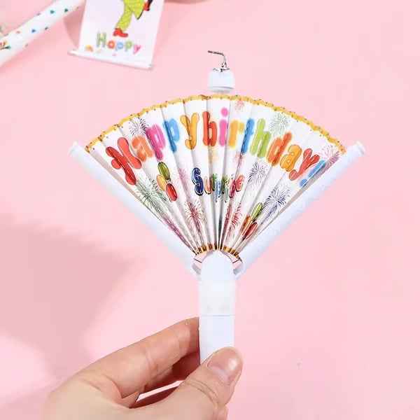 🎂Time-Delay Magic Blooming Candle – Lights & Opens Into a Fan