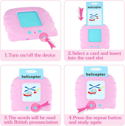 📚Talking Flash Cards – Bilingual Learning Toy for 3-6 Year Old Kids