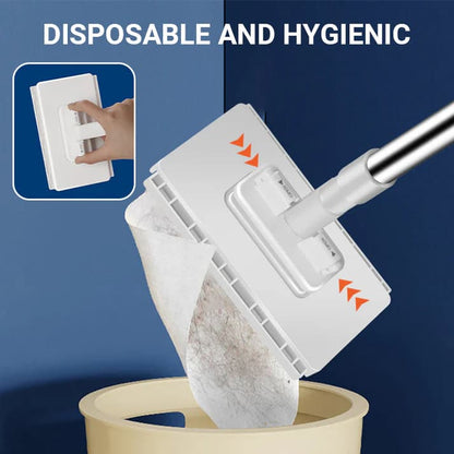 Facial Tissue Mop Clip – Hands-Free | One-Button Detachable | Automatic Wet Wipe Clamp | Reusable | New Press-Type Cloth Mop