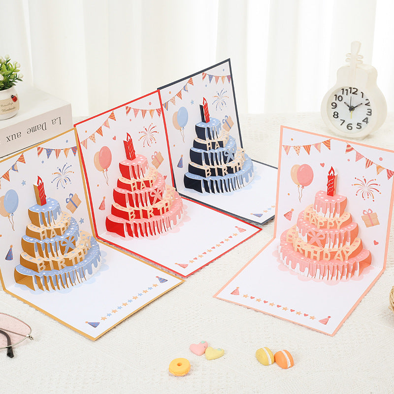 3D Pop-Up Birthday Card with Colorful Music & LED Lights