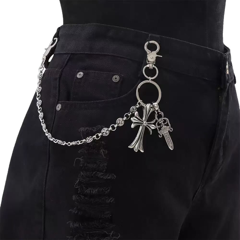 Multi-Functional Pant Chain – Bag Charm/Waist/Jeans Chain, Sword/Bead/Cross Waist Chain