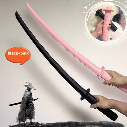 Retractable Role-Playing Katana - Plastic Samurai Prop Sword