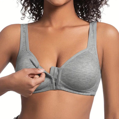Wireless Front-Closure Push-Up Bra
