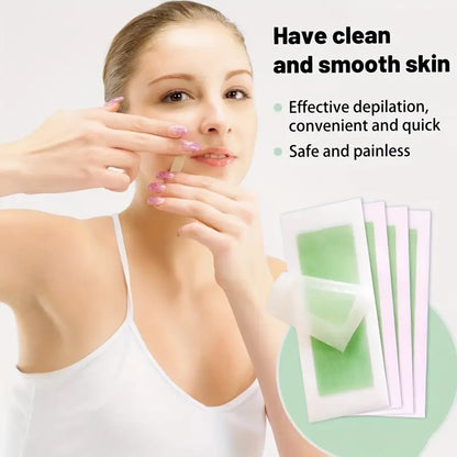 Tear-Off Hair Removal Wax Strips-Upper Lip/Eyebrow/Chin/Finger Hair Removal