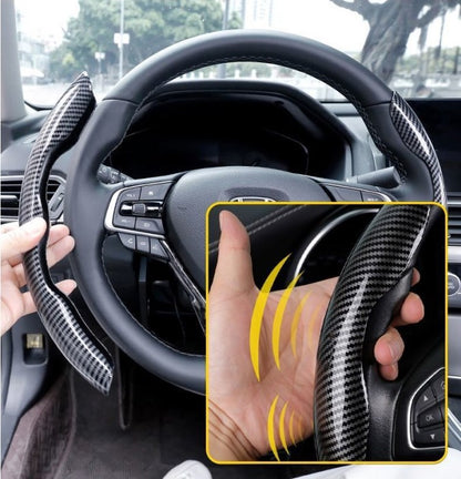 Carbon Fiber Silicone Anti-Slip Car Steering Wheel Cover - Universal Fit