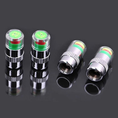 🚗Battery-Free Tire Pressure Monitoring Valve – Screw-On & Go, 3-Color Warning, Leak-Proof for Car & Motorcycle