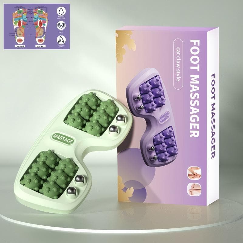 💜Portable Dual Foot Massage Roller – Dual Rolling Heads for Deep Tissue Massage, Non-Slip & Lightweigh