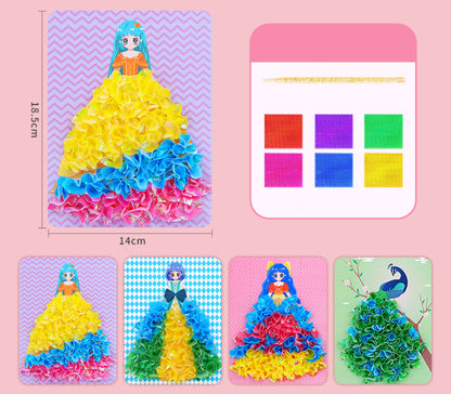 Children's DIY Princess Dress-up Sticker Book, Sticker Art, Educational Toy