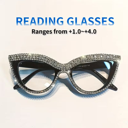 Cat-Eye Reading Glasses with +1.0 to +4.0 Magnification
