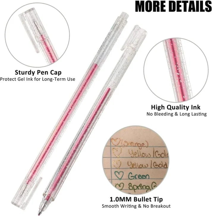 ✨Glitter Gel Pens – Sparkly Ink, Smooth Writing for Journaling & Card Making