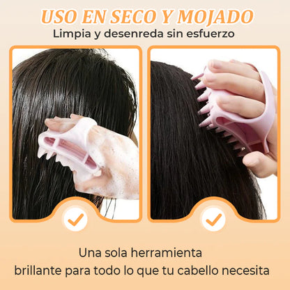 Silicone Scalp Massager – Wet & Dry Use, Shampoo Helper, Office Stress Reliever