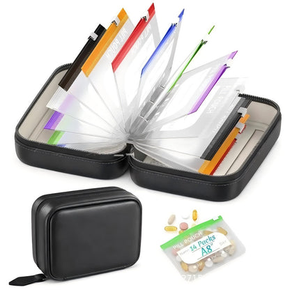 💊A8 Waterproof Pill Pouch – 7-14 Day Supply, Waterproof & Crush-Resistant, Travel Medicine Organizer 💧