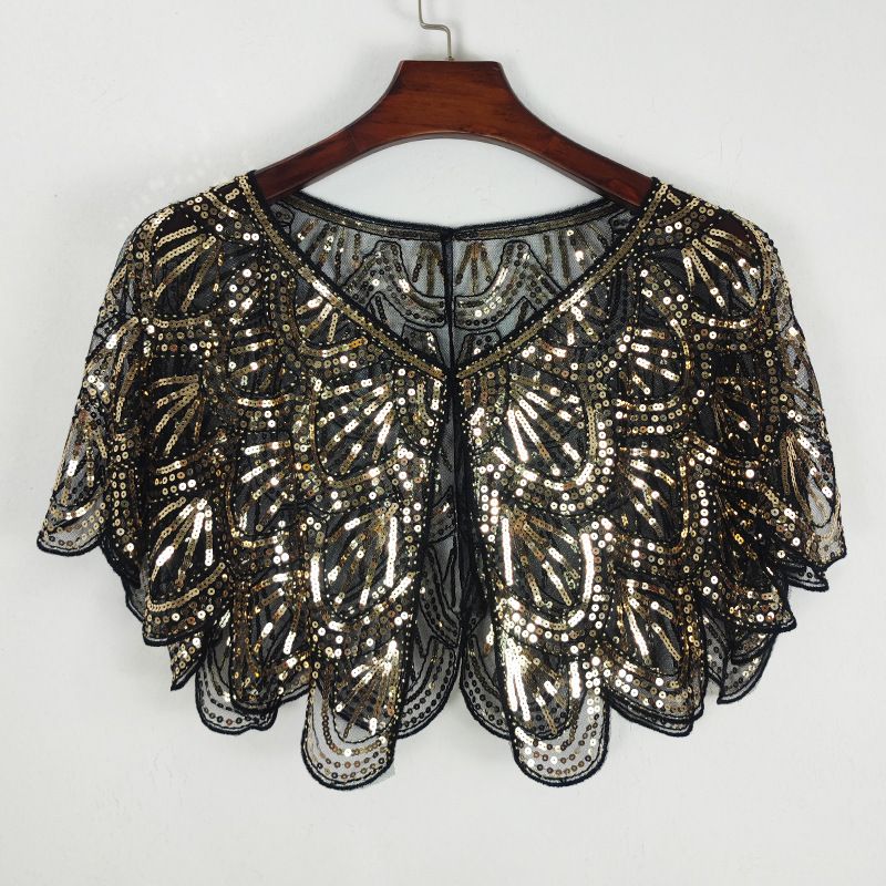 Elegant sequined and beaded shawl for women🌸
