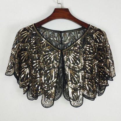 Elegant sequined and beaded shawl for women🌸