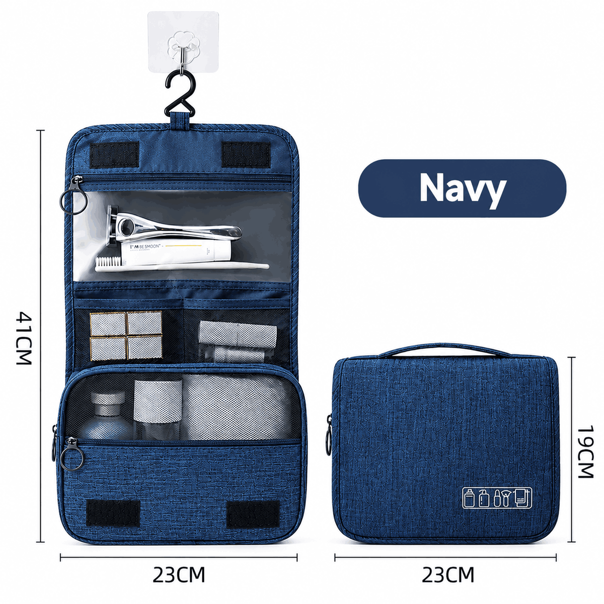 Handheld Large Capacity Wet & Dry Travel Toiletry Bag – Hanging Design