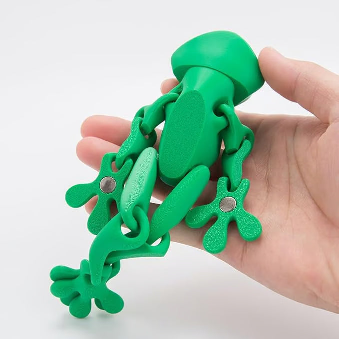 Trending 3D Magnetic Frog Figurine with Movable Joints, Fun Decorative Fridge Magnet