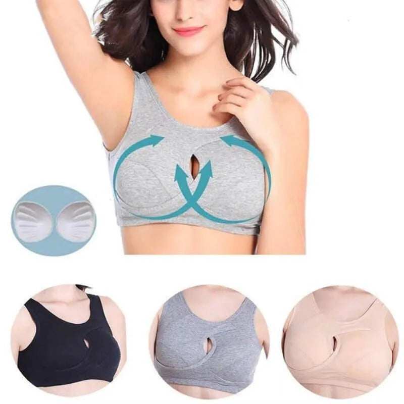 Women's Hollow-Out Sports Push-Up Bra