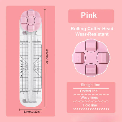 4-in-1 Paper Trimmer – Straight, Wave, Perforated & Creasing Blades
