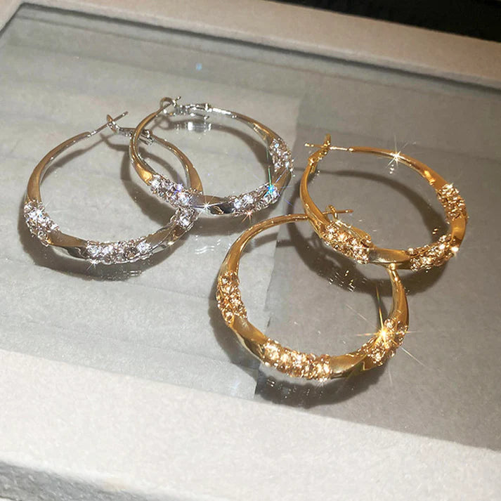Circle Earrings with Zirconia